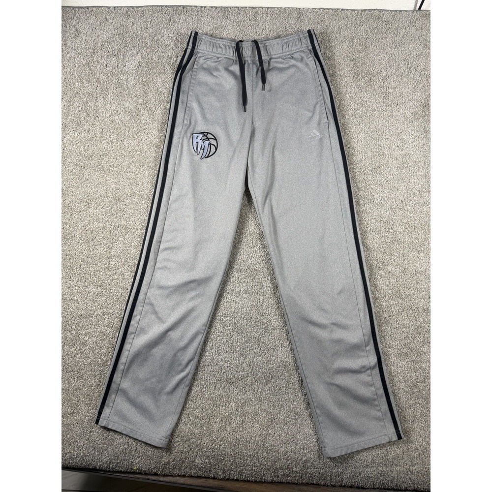Pantalón Adidas Hombre Talla S Gris Deportivo Con Logo Baloncesto Track Pants